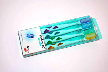 ColorGlow Premium Adult Toothbrush Set | Pack Of 4